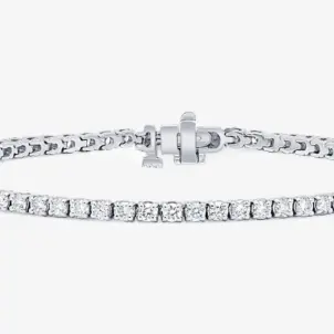 Plum Diamonds 14K White Gold Lab Diamond Tennis Bracelet