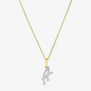 Ring Concierge Diamond Script Initial Necklace