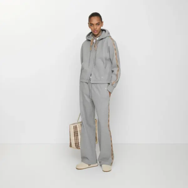 Burberry Women's Check Trim Cotton Track Pants