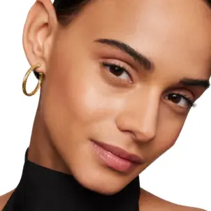 Cable Loop Hoop Earrings
