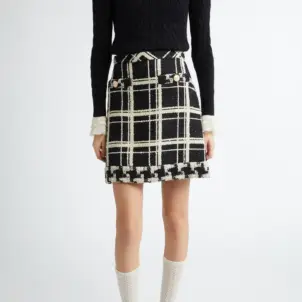 Ruffle Cuff Cable Cashmere Sweater