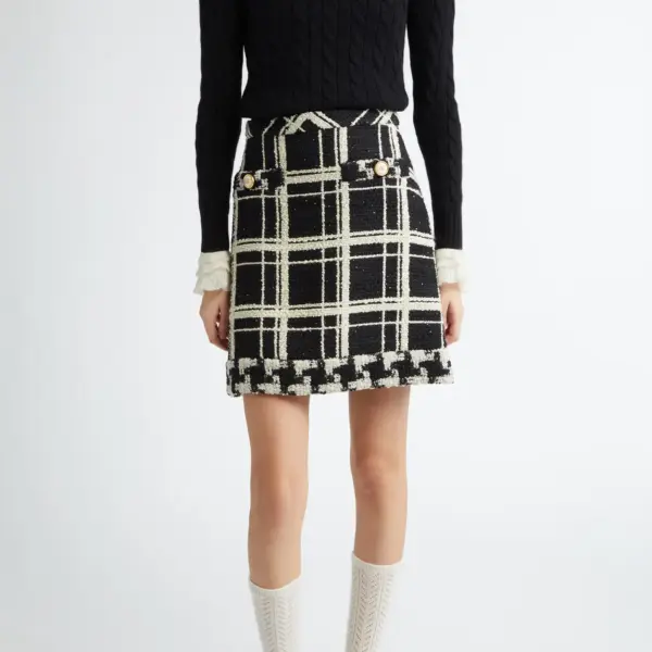 Ruffle Cuff Cable Cashmere Sweater