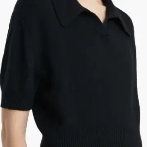Leni Stretch Merino Wool & Cashmere Polo Sweater