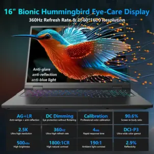 Thunderobot - ZERO 16 16" 360Hz WQXGA Gaming Laptop - Intel Core Ultra 9 275HX
