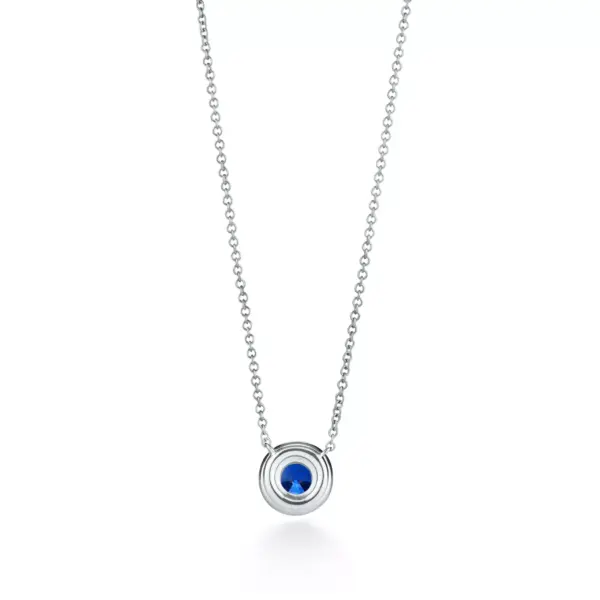 Pendant in Platinum with an Aquamarine and Diamonds