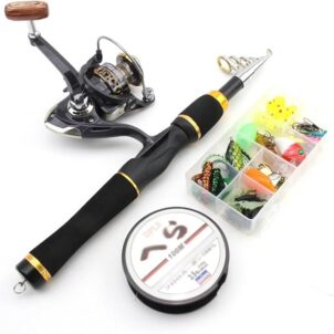 Fishing Gear Set -Short Small Sea Rod Fish Line Wheel Combination Road Sub
