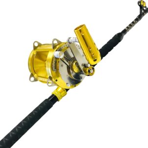 EatMyTackle 80 Wide 2 Speed Fishing Reel on a 160-200 lb