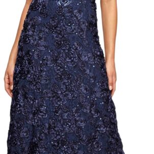 Alex Evenings Women's Long Rosette