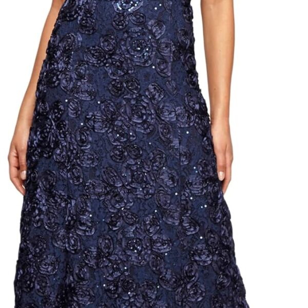 Alex Evenings Women's Long Rosette