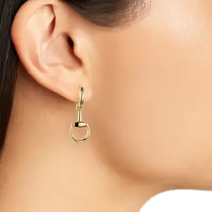 Small Horsebit Drop Earrings