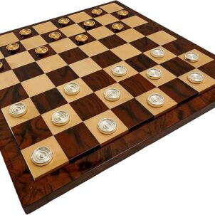Bello Games Collezioni - Valentino 24K Gold/Silver Checkers