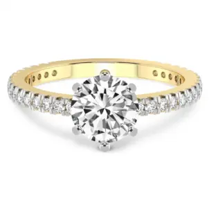 10kt Zoey Six Prong Eternity Lab Diamond Ring