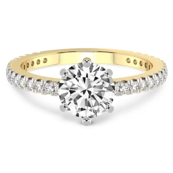 10kt Zoey Six Prong Eternity Lab Diamond Ring