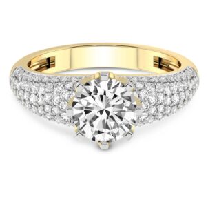 10kt Titania Luxe Eight Prong Lab Diamond Ring