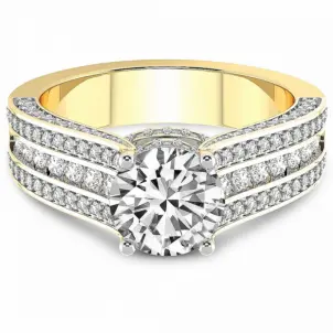 10kt Idris Secret Halo Lab Diamond Ring