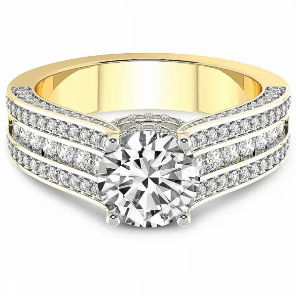 10kt Idris Secret Halo Lab Diamond Ring