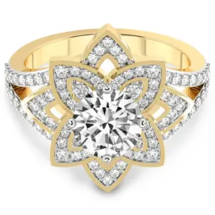 10kt Indigo Vintage Lab Diamond Ring