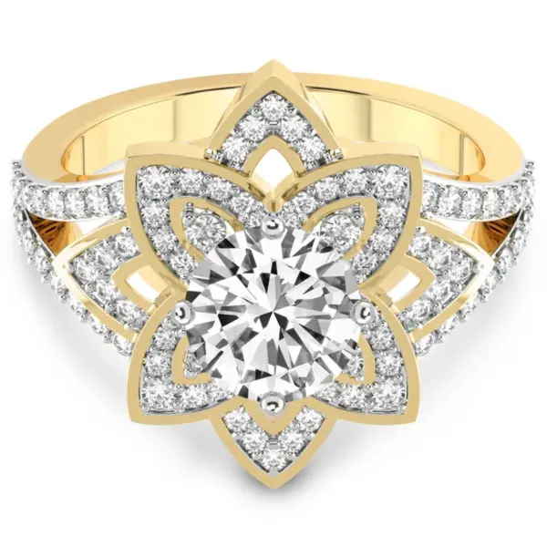 10kt Indigo Vintage Lab Diamond Ring