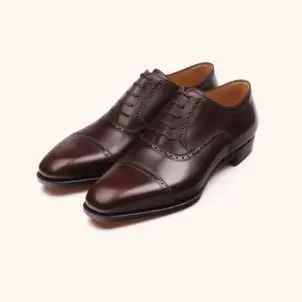 Dark Brown Cap toe Oxfords