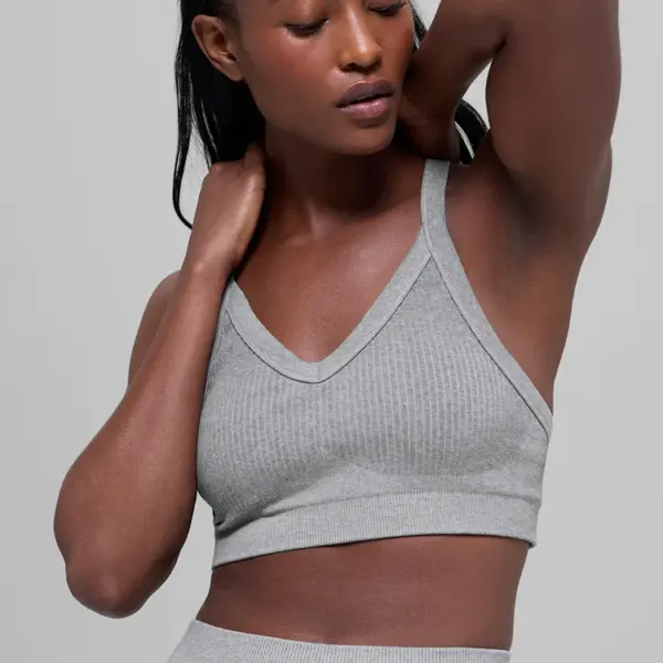 Seamless Two Tone Rib Bra