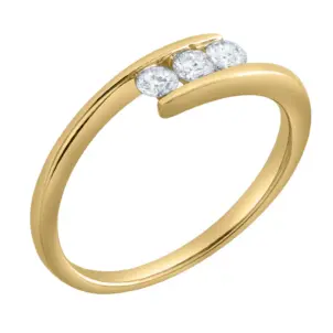 Trilove 0.25 Ct 10K Gold Diamond Ring