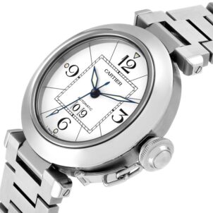 Cartier Pasha C Big Date Midsize Steel White Dial