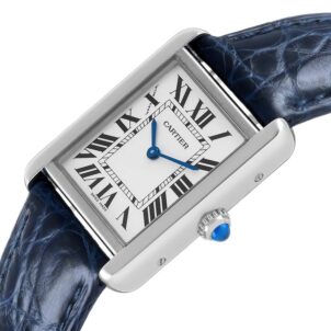 Cartier Tank Solo Small Steel Silver Roman Dial Ladies Watch