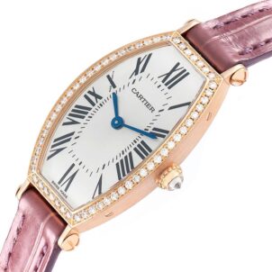 Cartier Tonneau Rose Gold Diamond