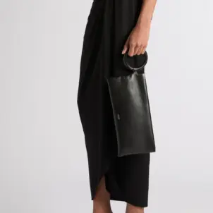 T-Ring Leather Clutch