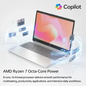 HP - 15.6" Touchscreen Laptop - AMD Ryzen 7 7730U, 32GB RAM - 2TB SSD