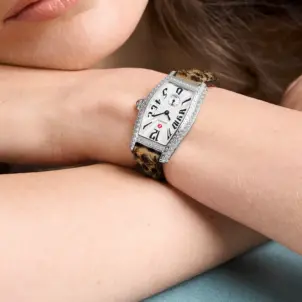 Special Edition Diamond Coquette Genuine Calf Hair Strap Watch