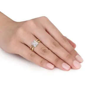 Diamond Love Knot Split-Shank Ring 14k