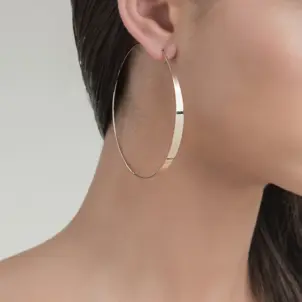 14K Gold XL Glam Hoops