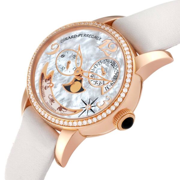Girard Perregaux Cat's Eye Rose Gold Mother Of Pearl Diamond
