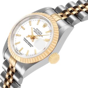 Rolex Datejust Steel Yellow Gold White Dial