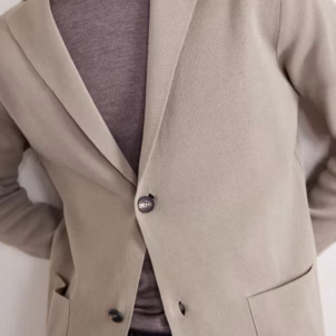 THOM SWEENEY Cotton Crepe Knitted Blazer
