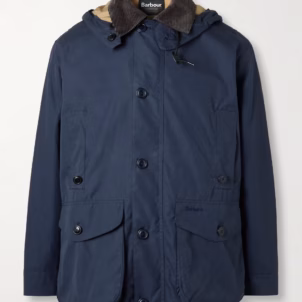 BARBOUR Ventile Endurance Showerproof Corduroy-Trimmed Cotton Hooded Jacket