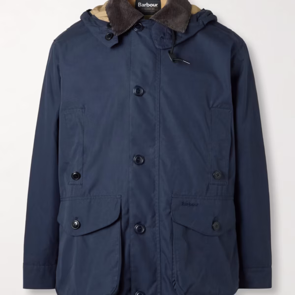 BARBOUR Ventile Endurance Showerproof Corduroy-Trimmed Cotton Hooded Jacket