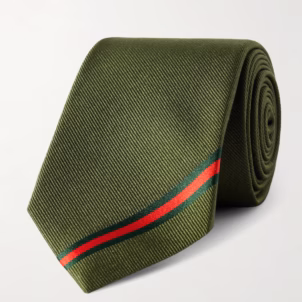 GUCCI 7cm Striped Silk-Twill Tie