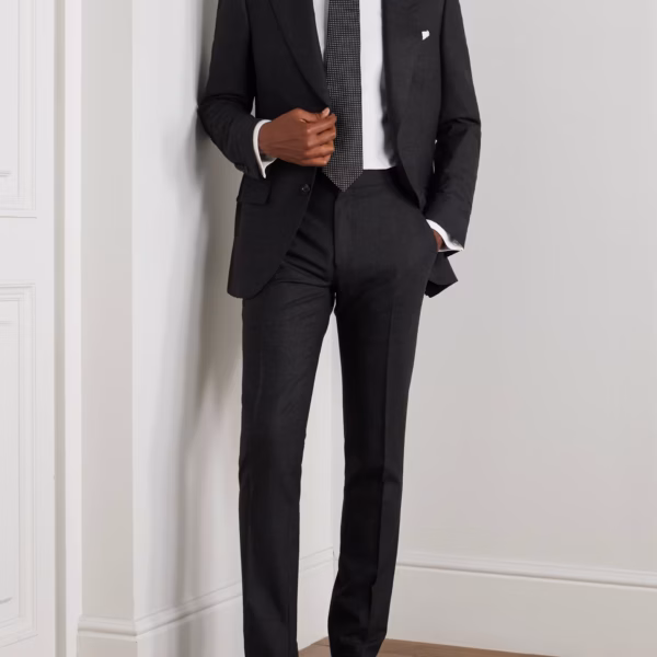 Dyllan Slim-Fit Straight-Leg Stretch-Wool Flannel Trousers
