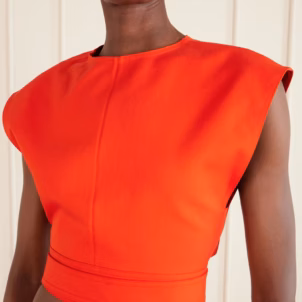ALAÏA Cropped cotton-poplin top