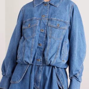 LOEWE Gathered denim jacket
