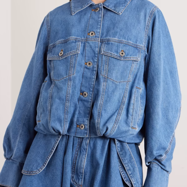LOEWE Gathered denim jacket