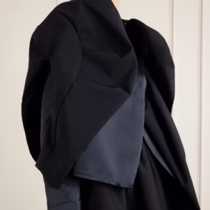 COMME des GARÇONS Wool and satin-trimmed crepe jacket