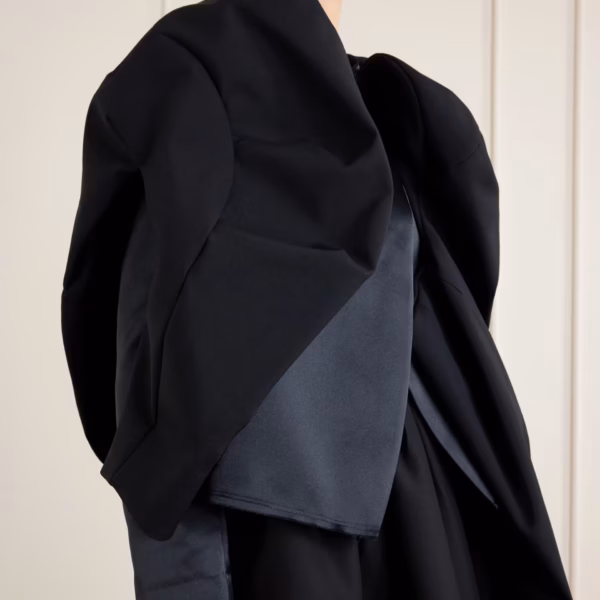 COMME des GARÇONS Wool and satin-trimmed crepe jacket
