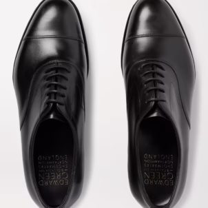EDWARD GREEN Chelsea Cap-Toe Burnished-Leather Oxford Shoes