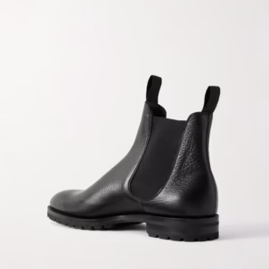EDWARD GREEN Newmarket Grained-Leather Chelsea Boots