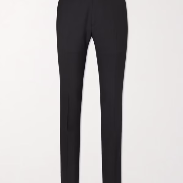 Straight-Leg Wool Suit Trousers