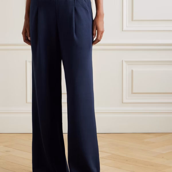 VARLEY The Extra Wide Leg pleated DoubleSoft wide-leg pants