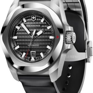 Victorinox I.N.O.X. Automatic Black Dial Black Rubber Watch
